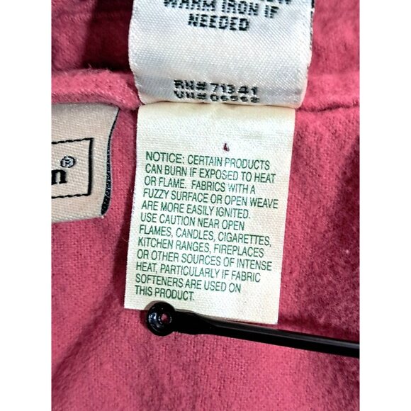 Vintage L.L. Bean Mens Chamois Cloth Shirt XL Salmon Red El Salvado Made Heavy C - Picture 9 of 9